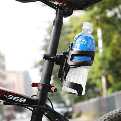Black Motorcycle Cup Holder Motorbike Drink Cup Stand Holder Water Beverage Support Crash Bar Bottle Adapter Drink Holder