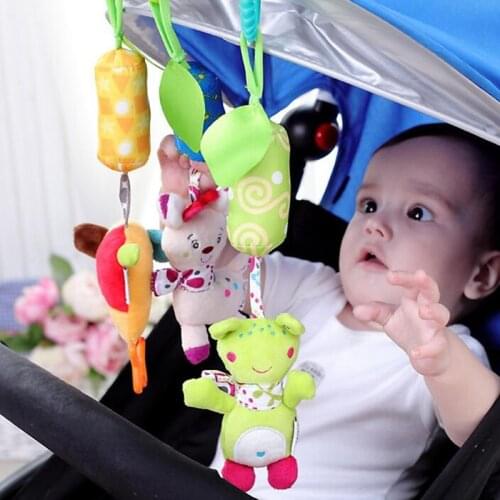 Infant Baby Cotton Rattle hand Bell Toy Animals Plush Development Gifts Toys Mobile Baby Bed Chimes Rattles Bell L0268