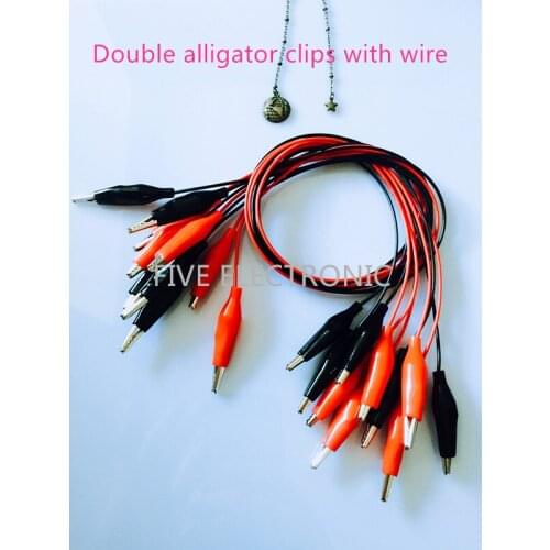Double alligator clip With alligator clip test line 22AWG cable,SIZE: M 50CM (S,M,L,25CM,50CM,100CM for your choose)