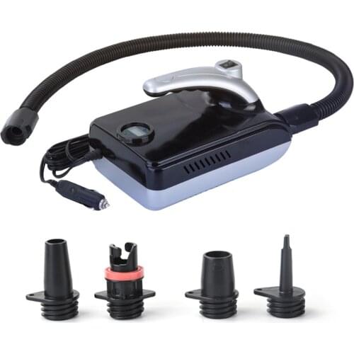 15 PSI Electric Air Pump Portable 12 Volt Quick Air Inflator with Digital LCD Display for Inflatable Stand Up Paddle Board Boat