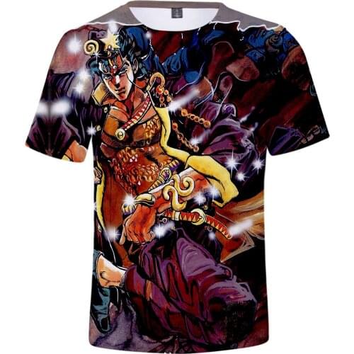 JoJos Bizarre Adventure 3D Print Spring Summer Preppy Style Men/Women Street Clothes T-shirt Innovation Style