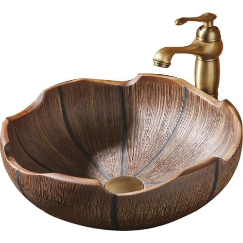 Exquisite porcelain American country bathroom sink ceramic personality creative lavabo art wash cold-resistant washbasin