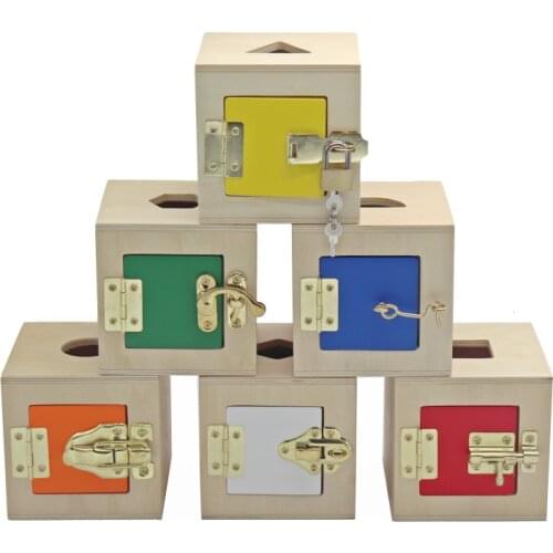 JaheerToy Montessori Early Education Unlock Baby Toys for Children Geometric Solid Shape