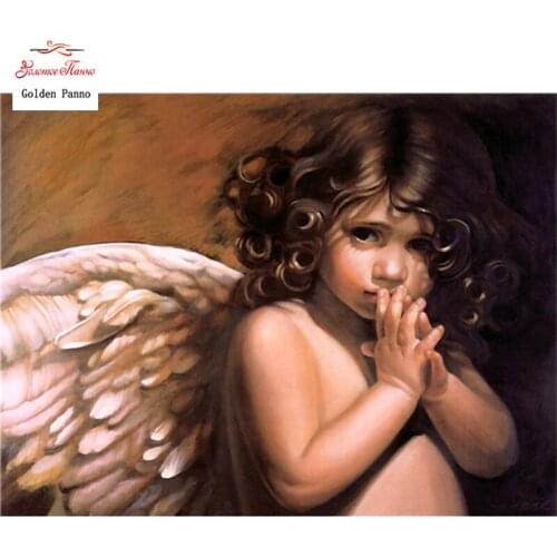 GOLDEN PANNO Diamond Painting Full Square 5D Daimond Embroidery Diamant Mosaic Sale rhinestones pictures "Religion" Angel Baby03