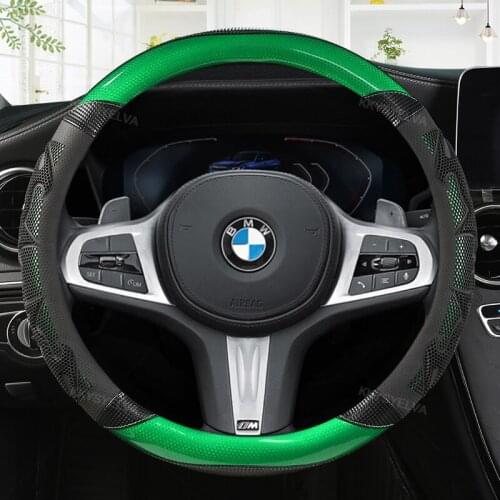 Carbon Fibre Leather Car Steering Wheel Cover For BMW f30 f10 e46 x5 e70 x1 x3 e39 x5 x4 f11 all models Car-Styling