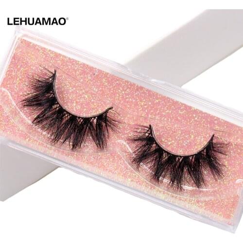 LEHUAMAO Makeup Mink Eyelashes 100% Cruelty free Long Lasting Mink Lashes 3D Mink Lashes Full Strip Lashes Soft False Eyelashes