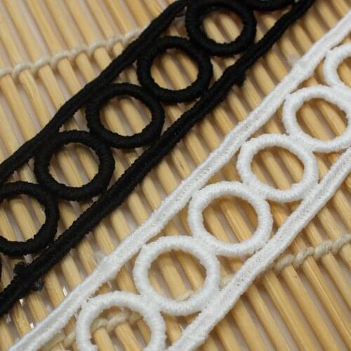 6.3 meter 2 cm Lace Trims Tape for Dress Costumes Home Textiles Trimmings DIY Crafts Decor Sewing Black Off White Lace Fabric