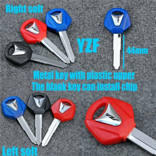 Left / Right Slot Blank Blade Motorcycle Uncut Key Fit For Yamaha YZF R1 R3 R6 R15 R25 MT FZ XJR XJ NMAX TMAX YS AS YBR NVX JYM