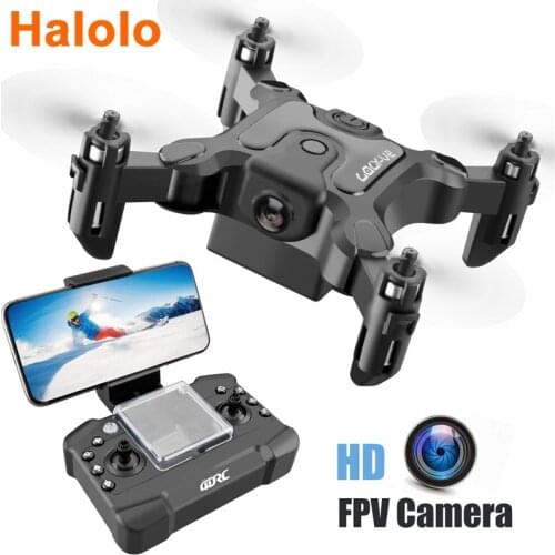 Halolo Mini Drone With/Without HD Camera Hight Hold Mode RC Quadcopter RTF WiFi FPV Follow Me RC Helicopter Quadrocopter Kid