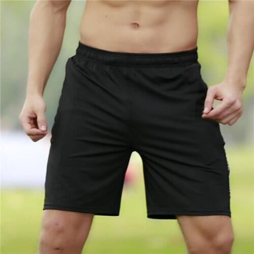 Men Summer Quick Dry Breathable Elastic Waist Fitness Sports Workout Shorts
