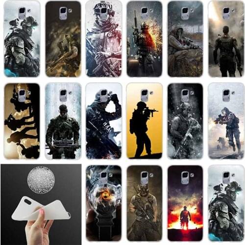 Soft Phone case Cover Army i am soldier style FOR Coque Samsung Galaxy J6 J4 J8 J7 2018 Plus J3 J5 J7 Prime Pro 2017 2016 Casse