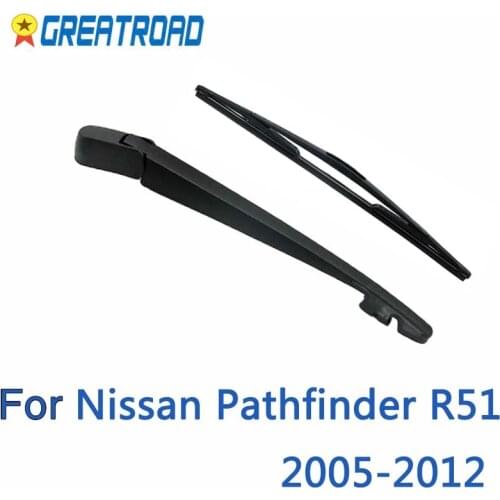 Wiper 12" Rear Wiper Blade & Arm Set Kit For Nissan Pathfinder R51 2005 - 2012 2006 2007 2008 Windshield Windscreen Rear Window