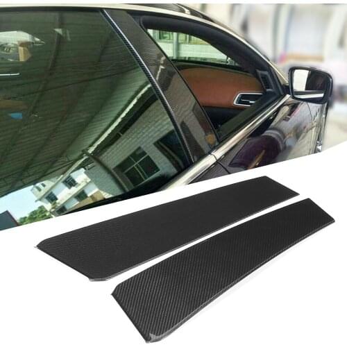 B-Pillar Trim Sticker Decor Dry Carbon Fiber Fit for Maserati Quattroporte/Ghibli 2013 2014 2015 2016 2017-2020 Modification