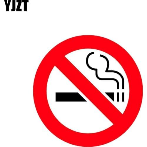 YJZT 12.7CM*12.7CM Funny No Smoking PVC Decal WARNING Car Sticker 12-0794