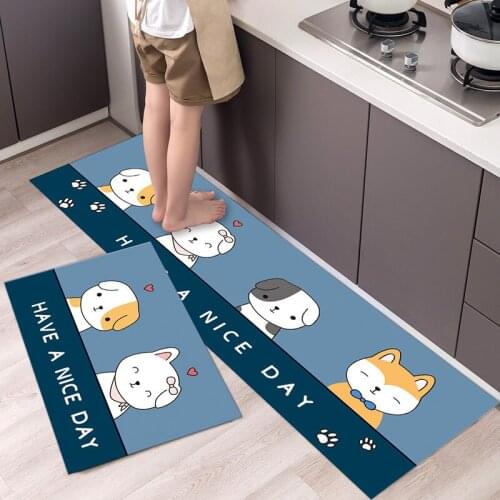 Waterproof Oilproof Kitchen Mat Antislip Bath Mat Soft Bedroom Floor Mat Living Room Carpet Doormat Kitchen Rug