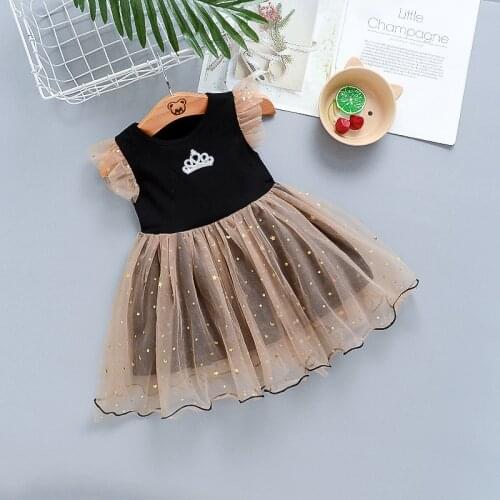 Girls Clothes New Summer Kids Dress cartoon Party Girls Dresses Princess Flying Sleeve Children Clothing