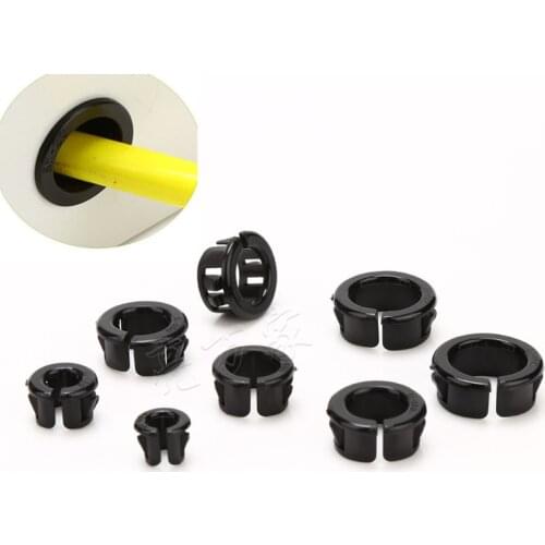 10pcs Plastic vent hole cover wire grommet gasket snap-on Electric box inlet outlet o Seal ring Dust plug cable fixed protector