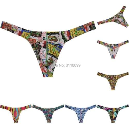Mens Resplendent T-back Underwear Novel and rare Pouch Bikini Thong Underpants