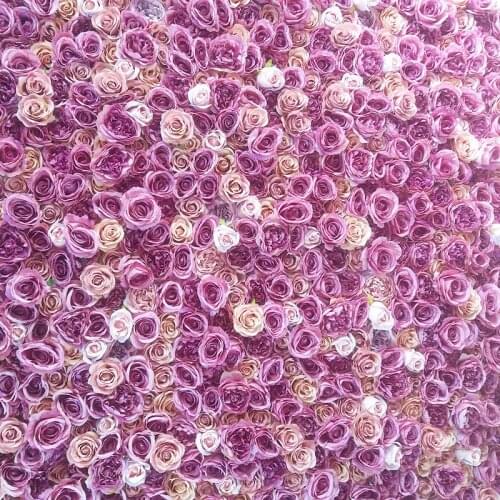 SPR purple flower wall panel wedding backdrop artificial flower table runner and centerpiece decorativ floral