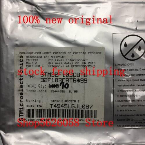 STM32F103C8T6 LQFP48 100% new original 10PCS-500PCS/LOT STOCK