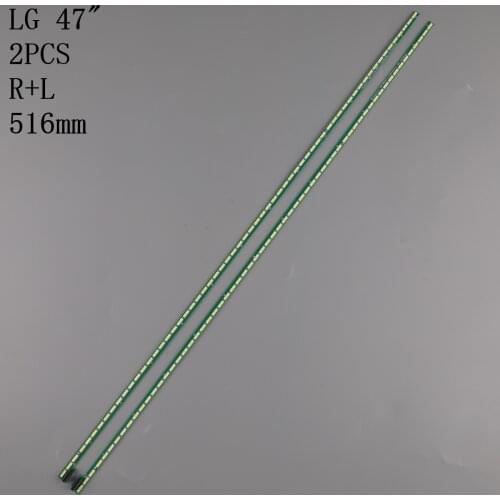 New 2 PCS 63LED 516mm LED backlight strip For LG 47LA6600 6922L-0071A 0029A 6916L1179B 6920L-0001C 47"V13 R L LC470EUH