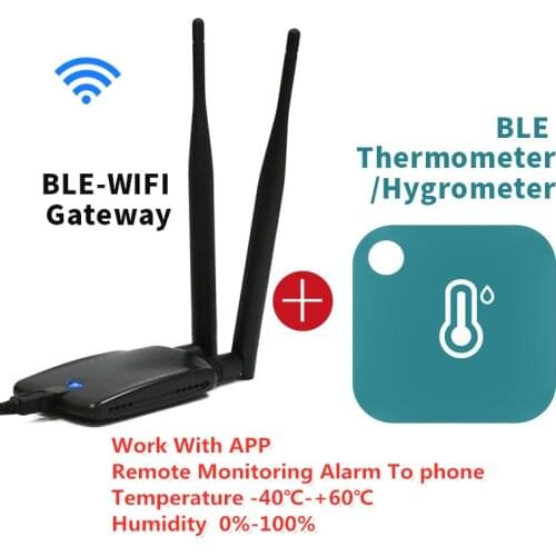 Wireless Bluetooth Thermometer Hygrometer Temperature Humidity Monitor Sensor Wi Fi Gateway Notification Alert For Refrigerator