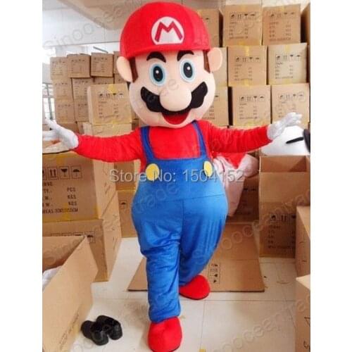 High quality super and Luigi Mascot Costume Adult Size free shipping