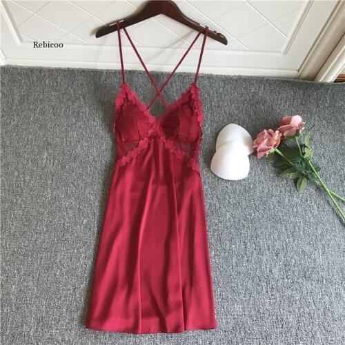 Women Sexy Nightgown Sleepwear Satin Intimate Lingerie Home Dressing Gown Bathrobe