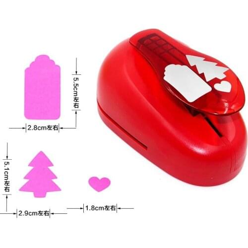 One cutting 3 pieces puncher 1pc tag 1pc heart 1pc tree craft punchers scrapbooking punch for DIY Scrapbook puncher paper cutter