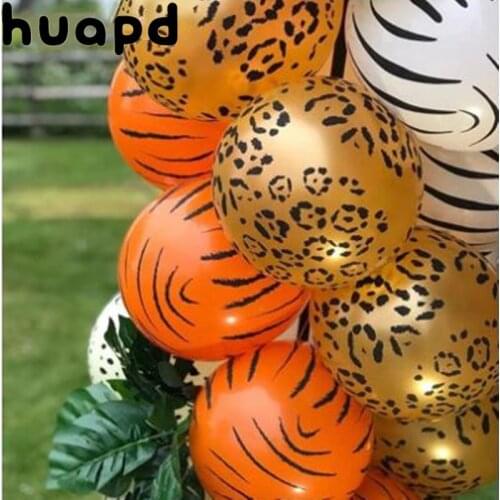20pcs Animal print cow tiger zebra leopard latex balloon jungle theme birthday summer party baby shower supplies