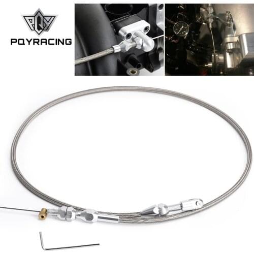 36Inch Throttle Gas Cable Kit Stainless Steel Braided For 97-07 Chevrolet/Chevy LS1 Engine 4.8L 5.3L 5.7L 6.0L TCB02
