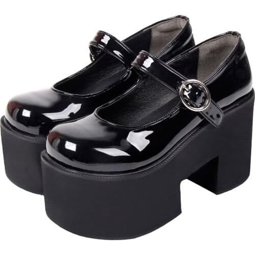Angelic imprint woman girl lolita cosplay punk shoes lady high heels wedges Pumps women dress party shoes new style heel 6016 PL