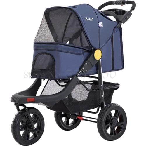 Large Folding Pet Trolley Dog Dog Cat Dog Cage Three Wheels Four Wheels Out Traveling Supplies Cases