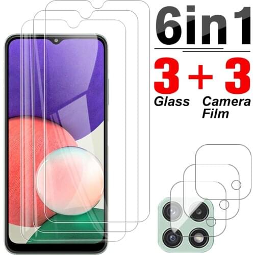 6in1 9D Screen Tempered Glass Case For Samsung galaxy A22 A32 A42 A52 A72 samsun a 22 32 42 52 72 4G 5G Camera Protective Film