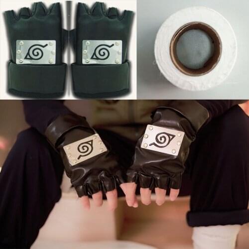 Anime Cosplay Gloves Uzumaki Naruto Boruto Hatake Kakashi Cosplay Costume Accessories 10m White Bandage Headband
