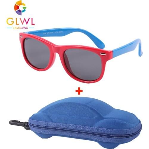 Children Sunglasses With Box Sun Glasses Polarized Kids Elastic Frame Eyewear Car Case Sunglass Boys Sports Girls Lenses 2021