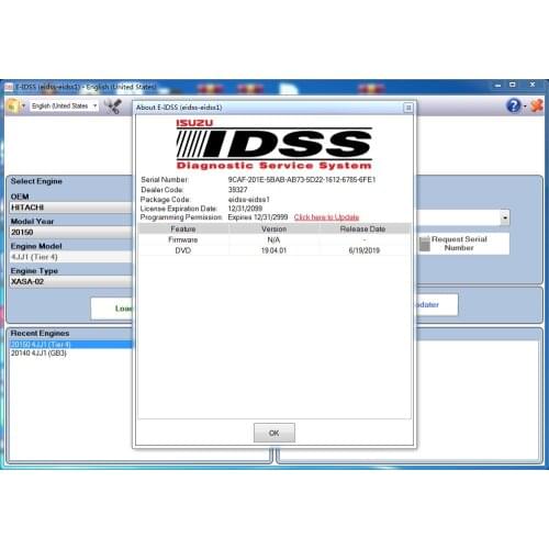 For Isuzu E-IDSS Engineering Release 2021 - Isuzu Diagnostic Service System Supports NEXIQ+DPA5+MDI
