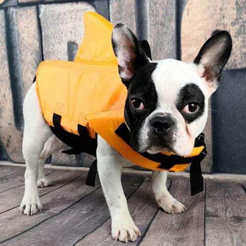 Pet Dog Life Jacket Puppy Summer Swimming Safety Clothing Dog Fashion Shark Swimwear Home Pets Costumes