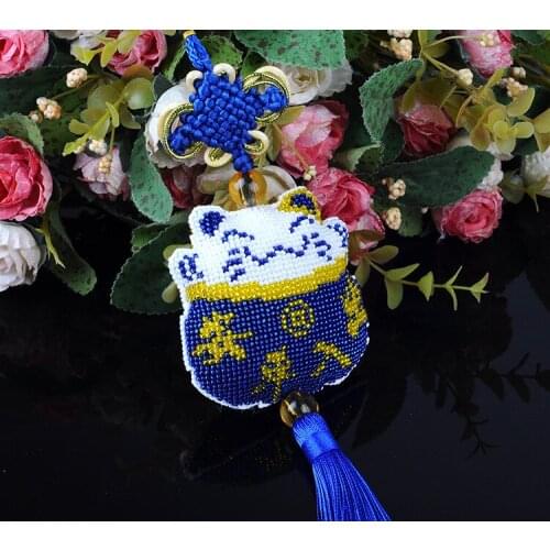 DMYH085 Cross-stitch Cross Stitch Kits Embroidery Set for Needlework Beads Homefun Decorations Printed Car Pendant Bead Stitch