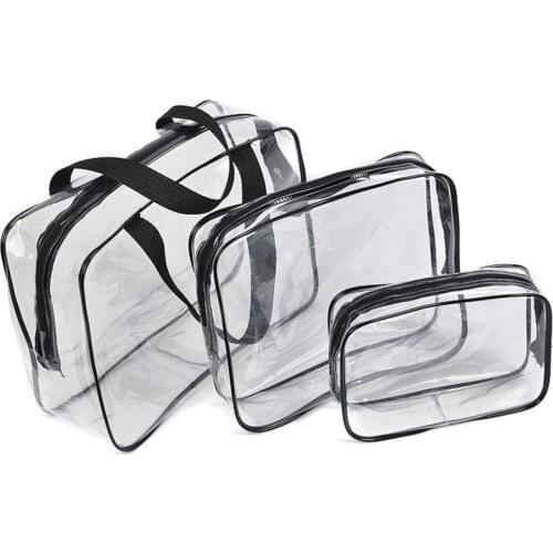 FGGS-3-in-1 PVC Transparent Waterproof Multifunctional Cosmetic Bags