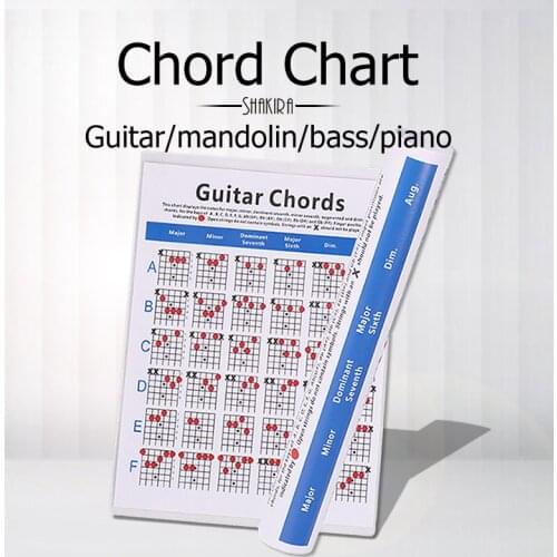 Guitar Chord Chart Mandolin Bass Piano Large Size Wall Art Canvas Painting Poster For Home Decor Posters And Prints Unframed