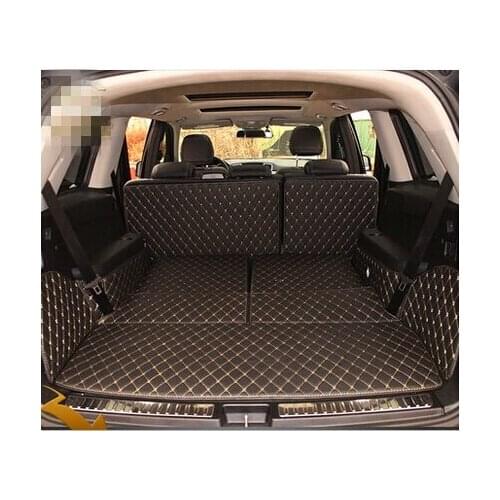 Good quality! Special trunk mats for Mercedes Benz GL 550 7 seats 2016-2013 waterproof boot carpets cargo liner for GL550 2014