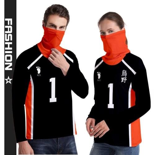 Personality Harajuku Hooded Sweatshirt Boys Haikyuu!! Fashion 3D Pullovers Casual Hoodies Sweatshirts Hoodies with Headscarf Set