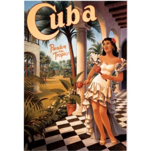 JMINE Div 5D Havana Cuba Lady beauty Tree Garden Full Diamond Painting cross stitch kits art Portrait 3D paint by diamonds