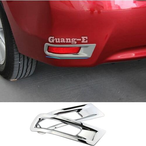 Car Body ABS Chrome Cover Trim Back Tail Rear Fog Light Lamp Frame Stick Panel Part 2pcs For Toyota Corolla Altis 2017 2018 2019