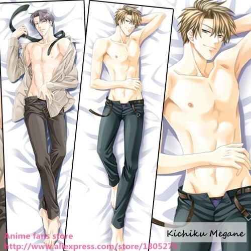 Cool Japanese Anime Pillowcase Kichiku Megane Takanori Mido & Katsuya Saeki BL pillow case decorative Hugging Body Bedding