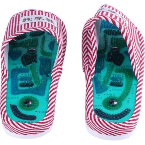 Foot Massage Acupuncture Slippers Health Shoe Reflexology Magnetic Sandals Acupuncture Healthy Feet Care Massager Magnet Shoes