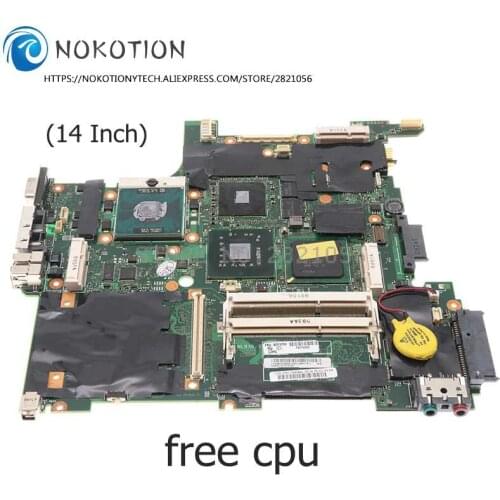 NOKOTION For Lenovo ThinkPad T400 R400 Laptop Motherboard 14 inch DDR3 free cpu 42W8127 63Y1187 60Y3753 Mainboard