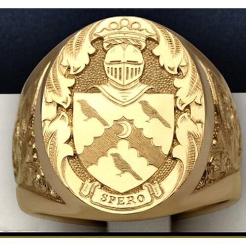 2020 Domineering new S 9 2 5 Military uniform carved bird relief Mens jewelry for ring fashion engagement wedding gift ring