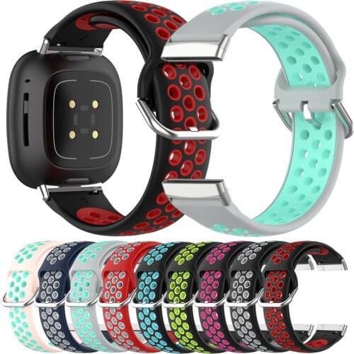 Sports Soft Silicone Strap For Fitbit Sense Watch Band Loop For Fitbit Versa 3 Bracelet Wrist Band Correa